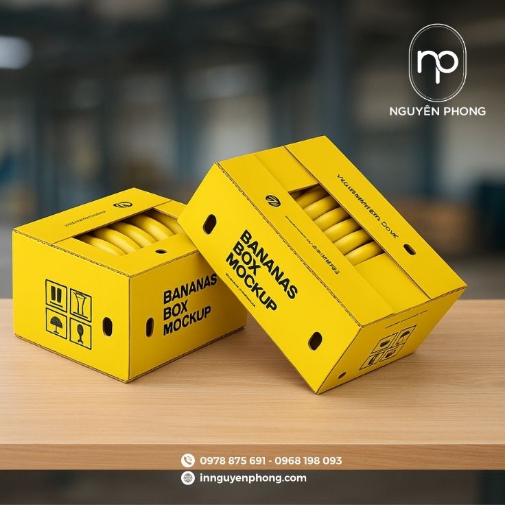 Mẫu thùng carton 5 lớp đựng chuối